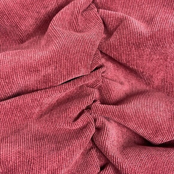 Zara Rusched High-Waist Corduroy Mini Skirt, M - Picture 4 of 9